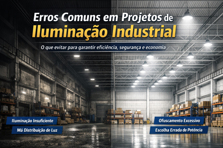 Erros Comuns em Projetos de Iluminação Industrial