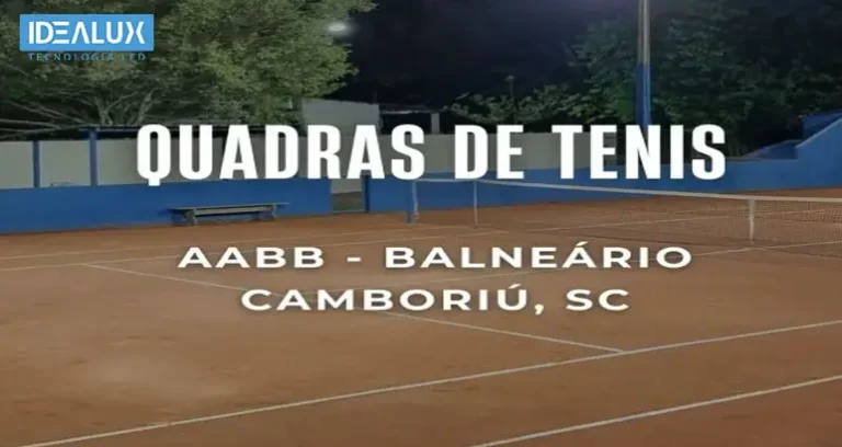 Idealux - CASE Iluminação das Quadras de Tênis da AABB — Balneário Camboriú, SC - 772x410