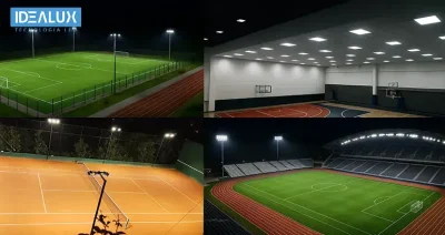 Iluminação LED esportiva Idealux para quadras e ginásios