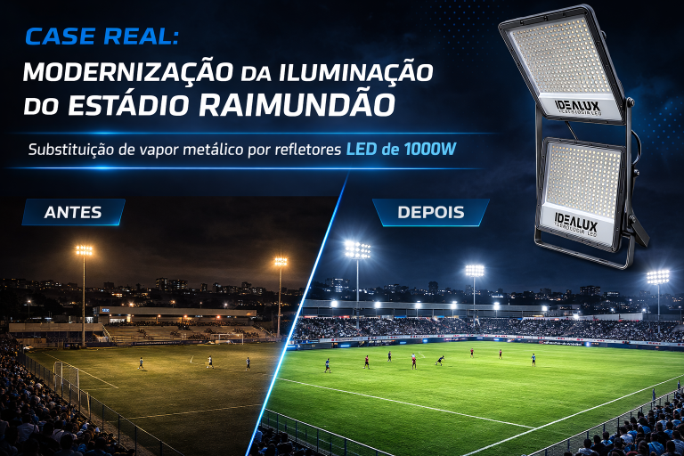 Iluminação estadio Rainundao mg ecoled 1000w