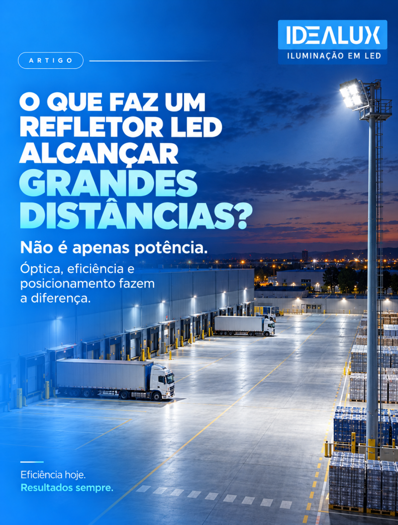 O Que Faz um Refletor LED Alcançar Grandes Distâncias