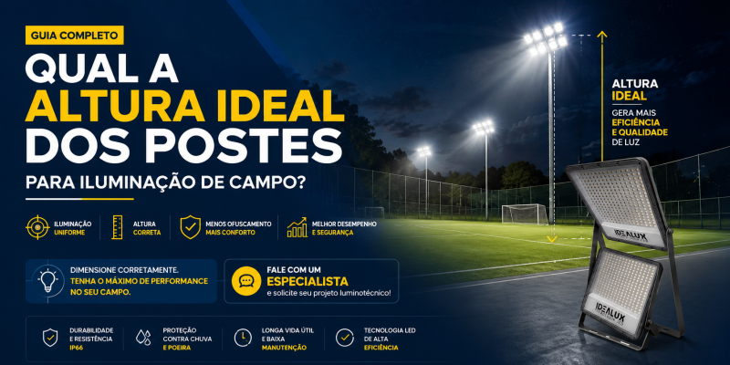 Qual a Altura Ideal dos Postes para Iluminação de Campo? Guia Completo