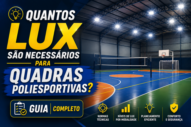 Quantos Lux São Necessários para Quadras Poliesportivas?