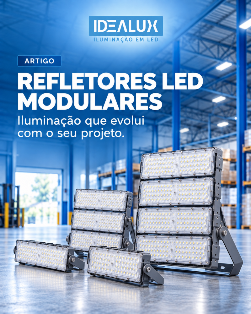 Refletores LED Modulares Como a Iluminação Evolui com o Projeto