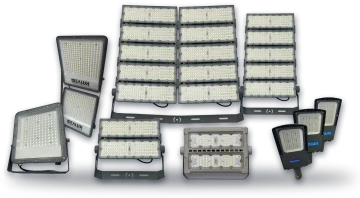 Refletores LED Idealux das linhas STADIUM, POWERLED, ECOLED e Street Light
