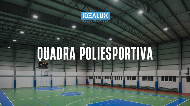 iluminação de quadra poliesportiva
